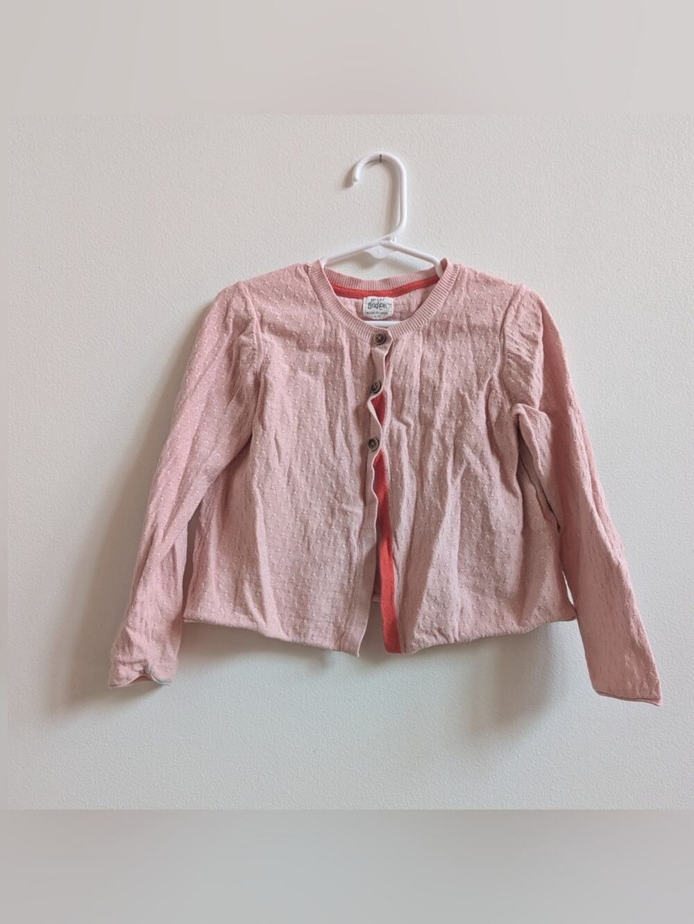 Mini Boden Lightweight Cardigan 4-5y Pink